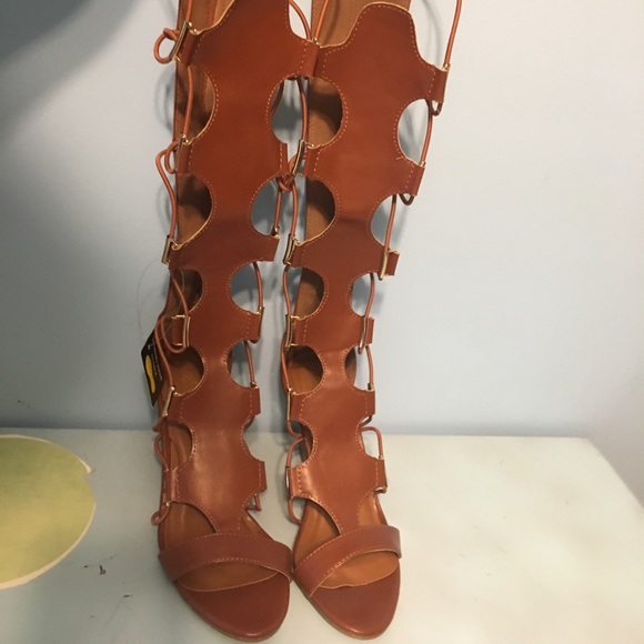 knee high gladiator wedge sandals